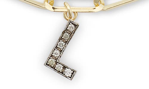 Meshmerise Diamond Initial Charm Bracelet In Yellow-l