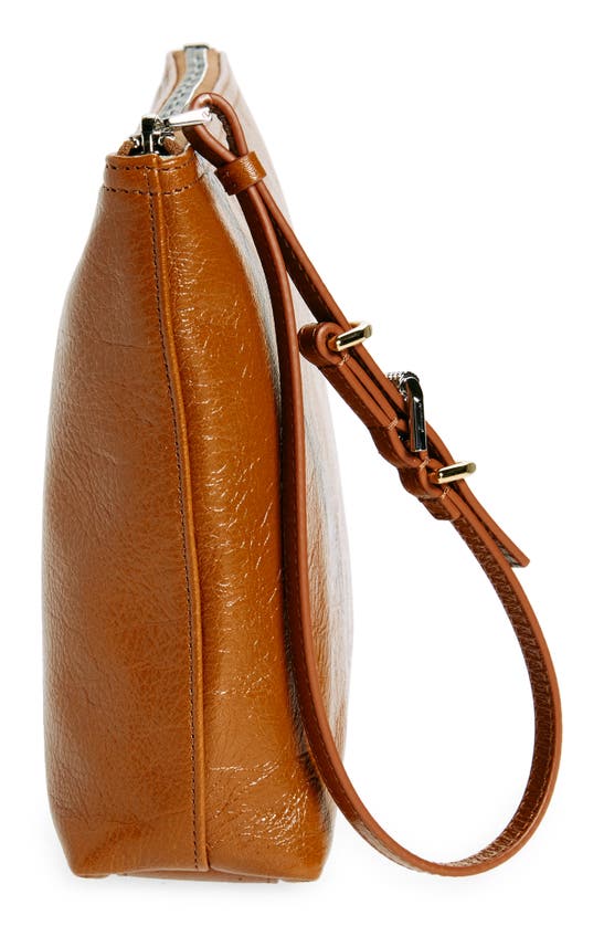 Shop Givenchy Voyou Leather Zip Pouch In Soft Tan