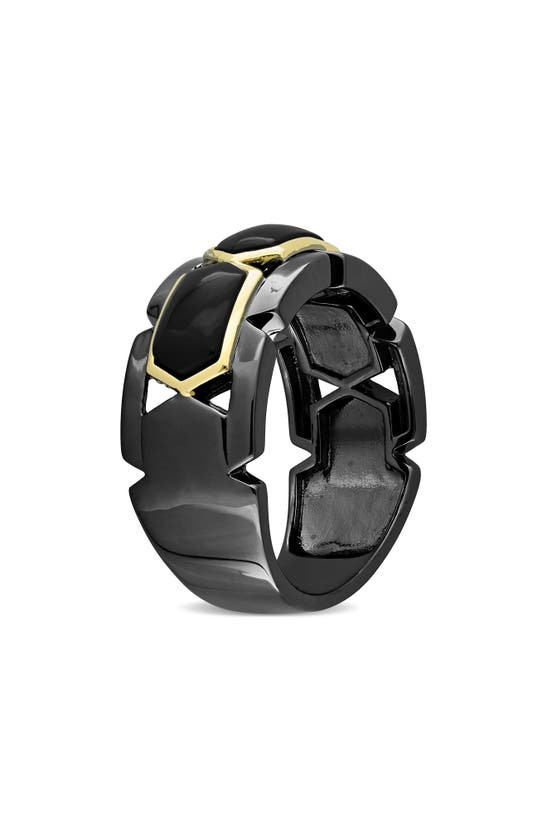Delmar Onyx Bang Ring In Black