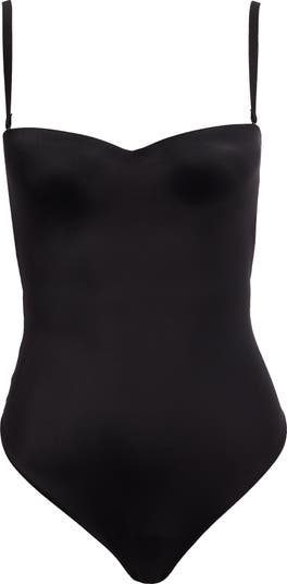 Buy SKIMS Brown Contour-lift Straight-neck Bodysuit in Nylon
