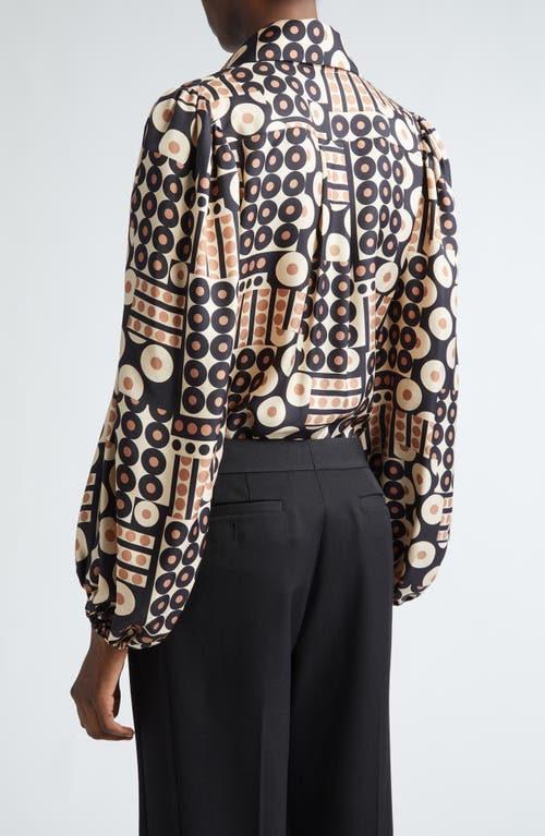 Shop Zimmermann Illustration Geo Print Silk Button-up Shirt In Geometric Multi