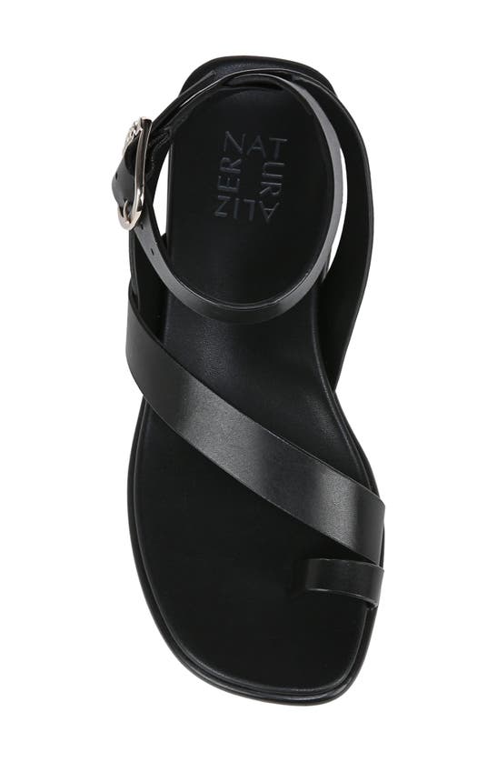 Shop Naturalizer Birch Ankle Strap Sandal In Black Leather