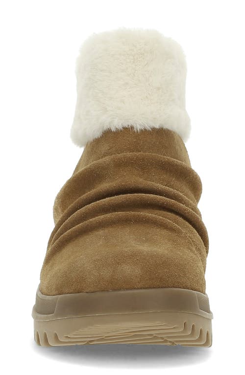Baretraps Nuri Faux Fur Trim Cold Weather Bootie In Cognac Suede
