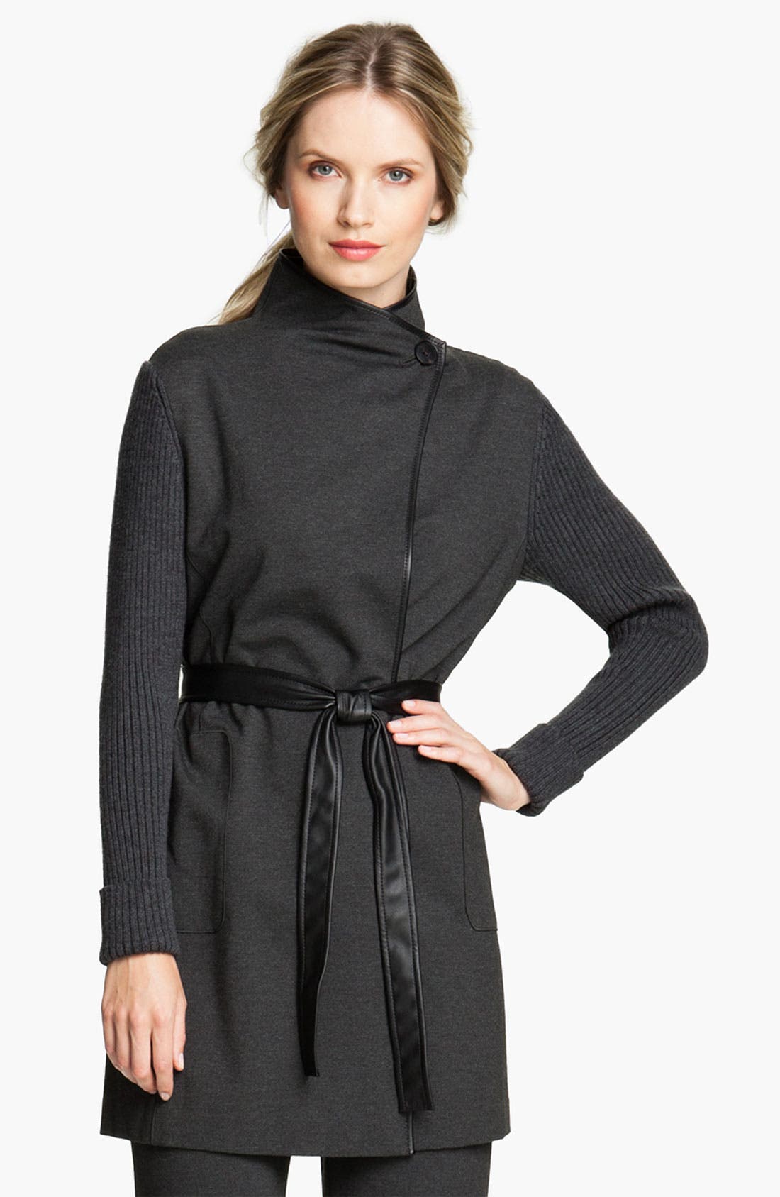 Lafayette 148 New York Belted Asymmetrical Jacket | Nordstrom