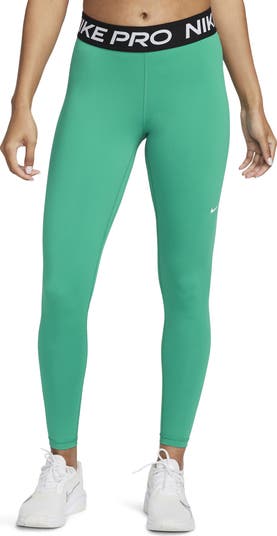 Nike pro 2025 leggings green