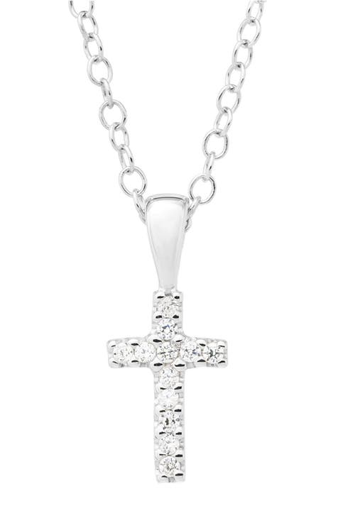 Sterling Silver Cross Necklace (Girls)