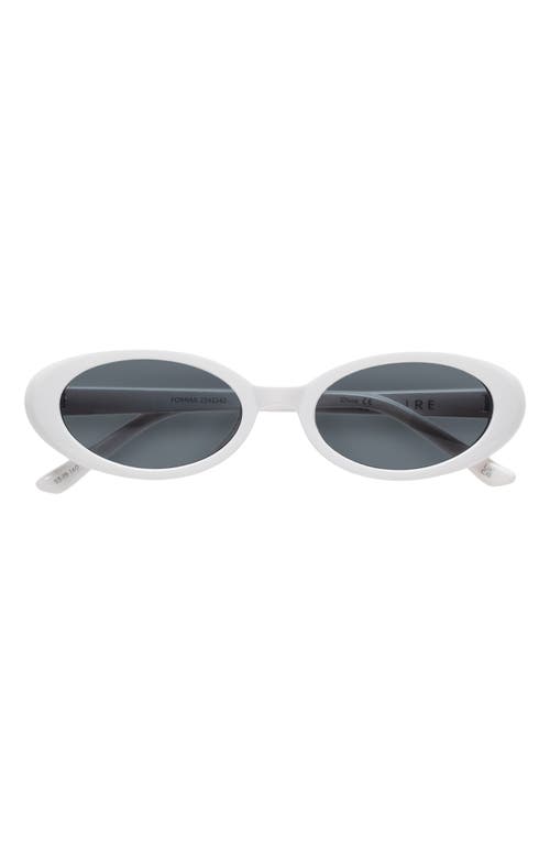 Fornax 53mm Oval Sunglasses in White