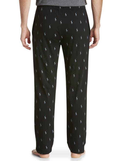 Shop Polo Ralph Lauren Classic Knit Sleep Pants In Black