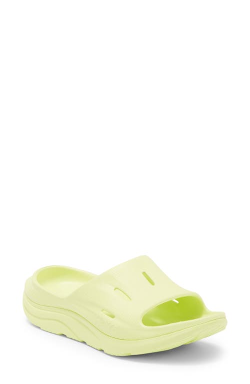 Shop Hoka Gender Inclusive Ora Recovery Slide 3 Sandal In Citrus Glow/citrus Glow