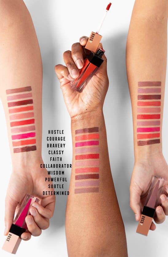Shop Bossy Cosmetics Power Women Essentials Liquid Lipstick In Determined