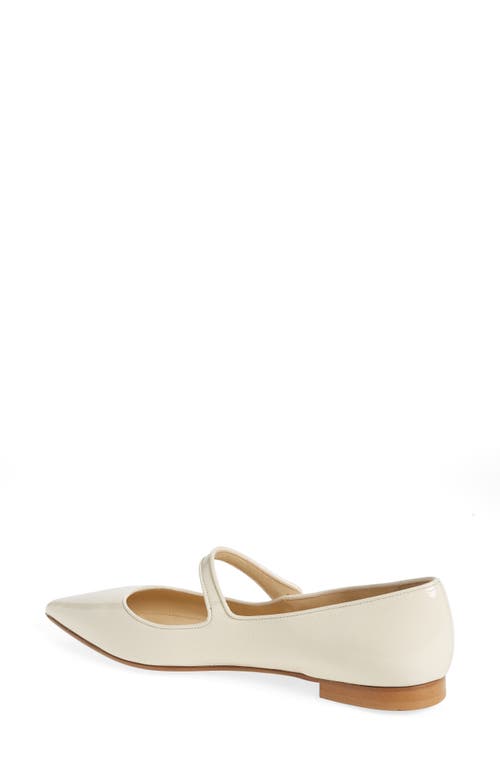 Bells & Becks Barbra Pointed Toe Mary Jane Flat In Ivory