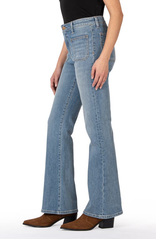 Shop Kut From The Kloth Ana High Waist Patch Pocket Flare Jeans In Deduct