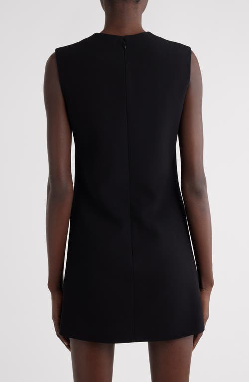 Shop Balmain Sleeveless Crepe Minidress In Black