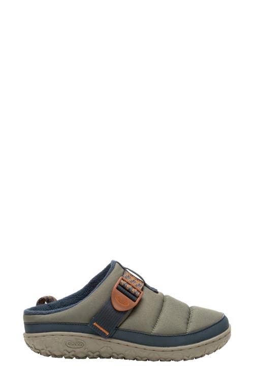 Chaco Ramble Rugged Water Resistant Puffer Clog In Dusty Olive