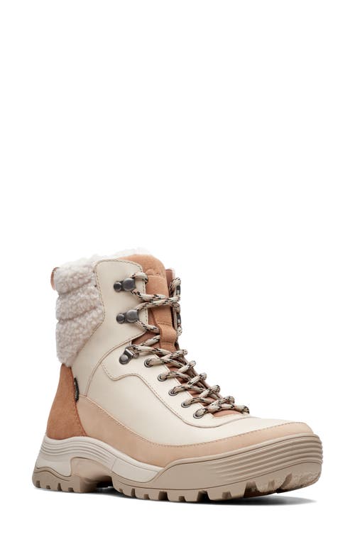 Clarks(r) ATL Hike Top Gore-Tex Waterproof Boot in Ivory Wlinedcomb at Nordstrom, Size 7