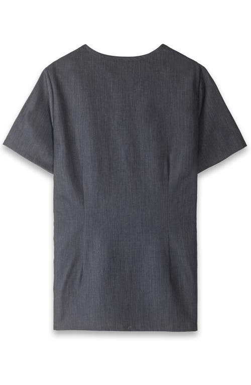 Members Only Palermo 4-pocket Scrub Top In Graphite