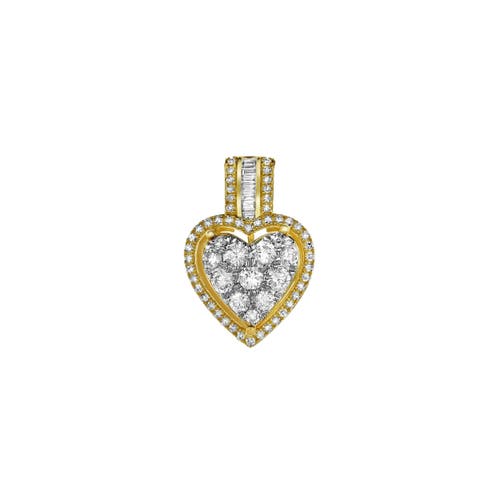Luvmyjewelry Heart Of Grace Diamond Pendant In 10k Yellow Gold