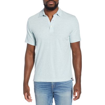 Faherty Isle Regular Fit Pinstripe Polo, Green