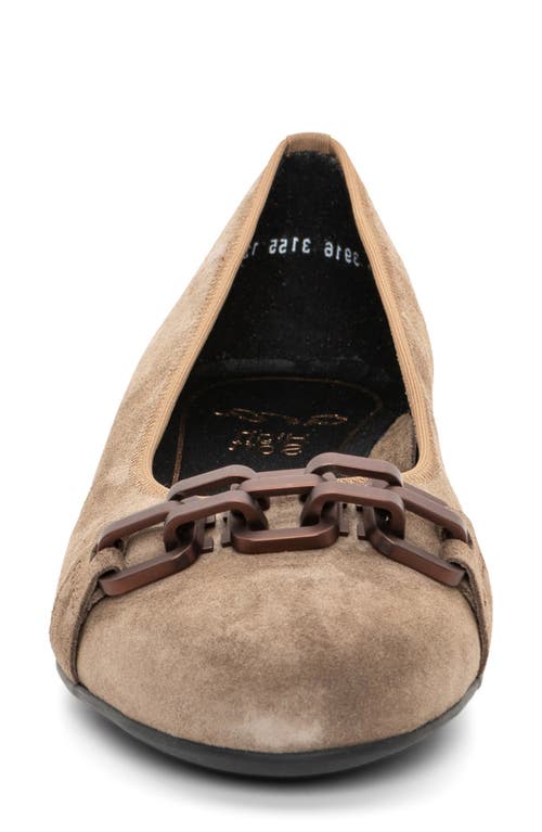Ara Scout Chain Ballet Flat In Sesame