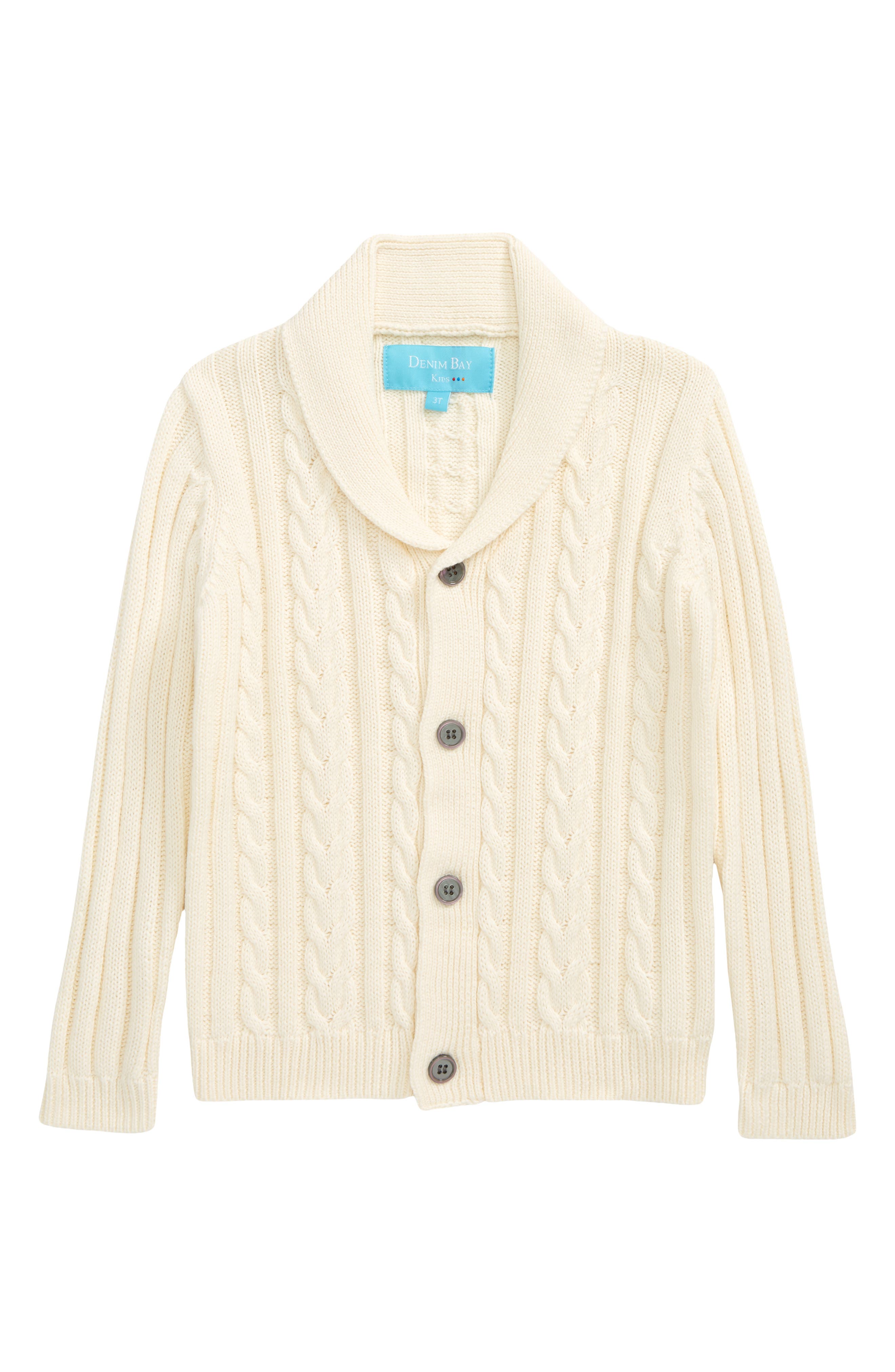 DAIMIDY Boy's Cable Knit Chunky Cardigan Sweater 2-10 Years 