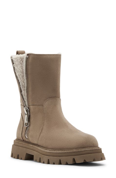 Beige snow boots best sale