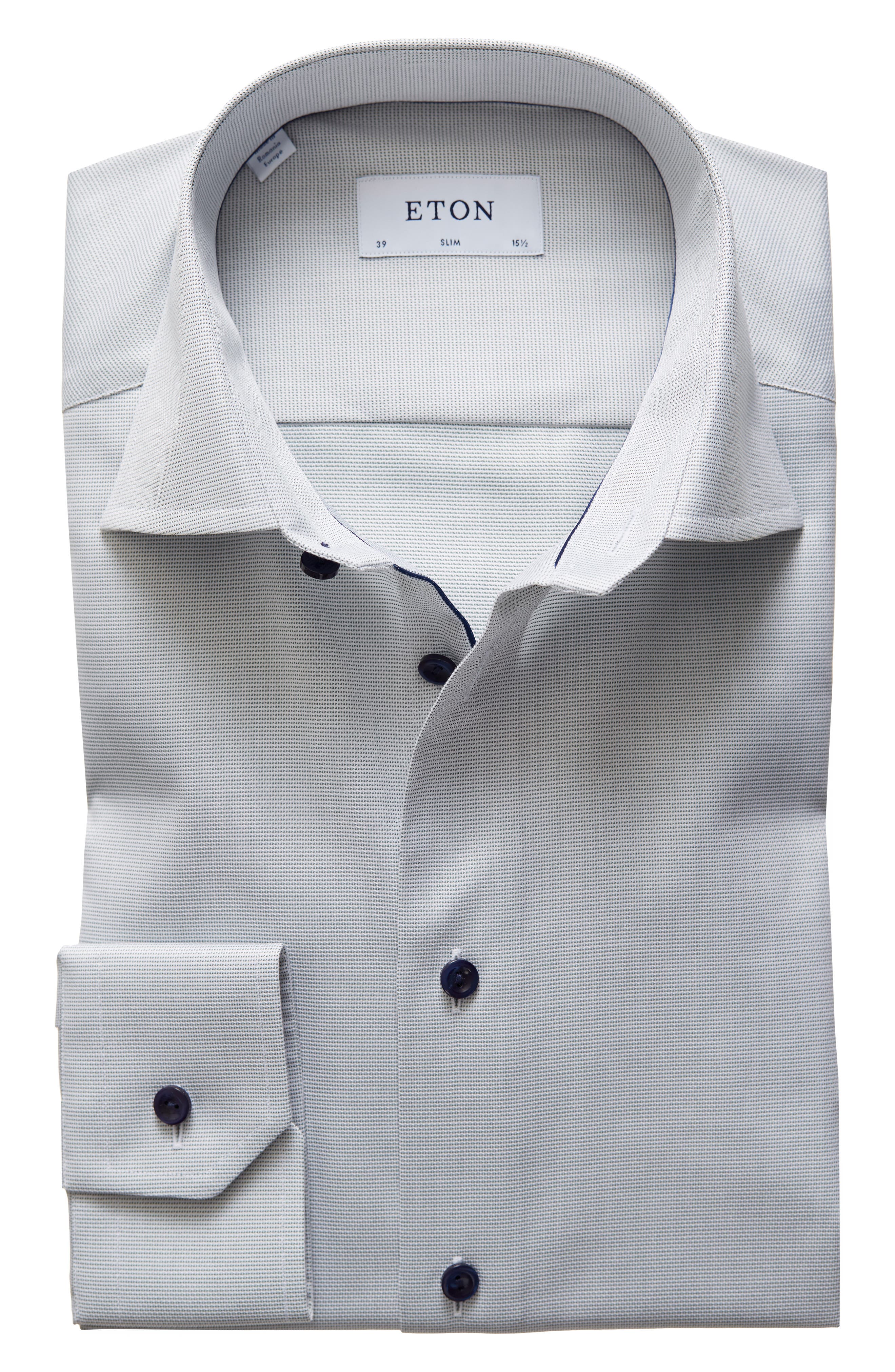Eton Slim Fit Solid Dress Shirt Nordstrom