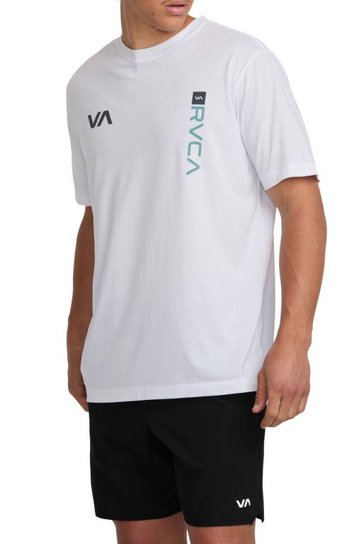 Shop Rvca Logo Box Performance Graphic T-shirt In White