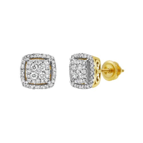Luvmyjewelry Ballroom Bliss 14k Yellow Gold Diamond Stud Earrings In 14k Yellow Gold