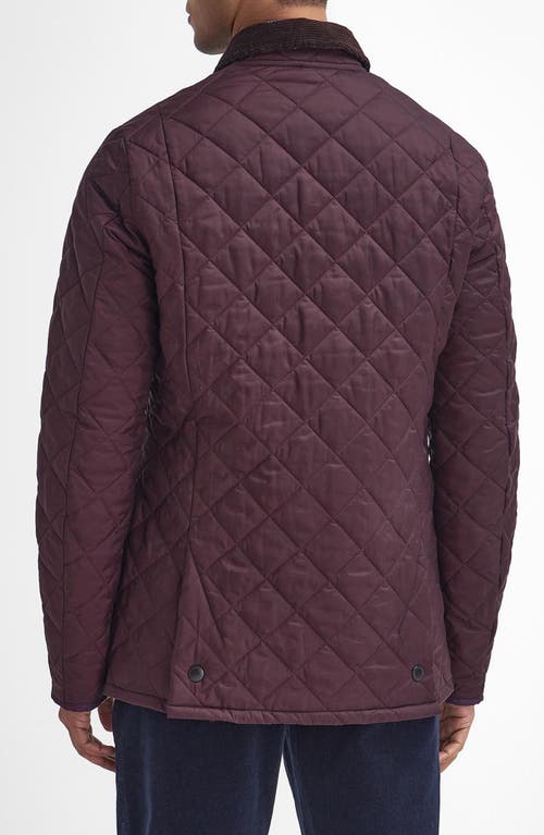 Shop Barbour Heritage Liddesdale Quilted Jacket In Winter Blackberry