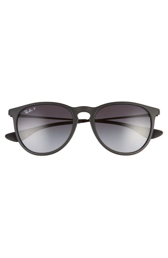 Shop Ray Ban Erika Classic 54mm Sunglasses In Black/ Grey Grad Grey Polar