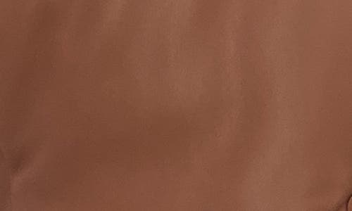 Sebby Crop Faux Leather Vest In Toffee