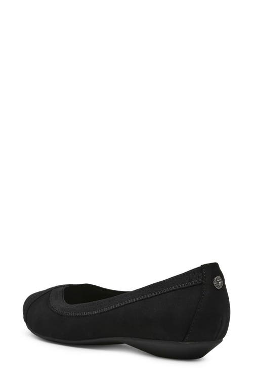 Shop Anne Klein Occuria Ballet Flat In Black Stretch