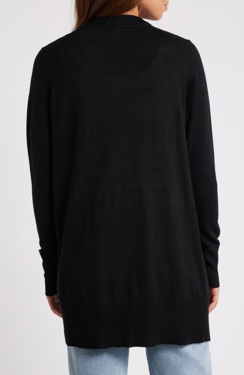Caslonr Caslon(r) Everyday Open Front Cardigan In Black