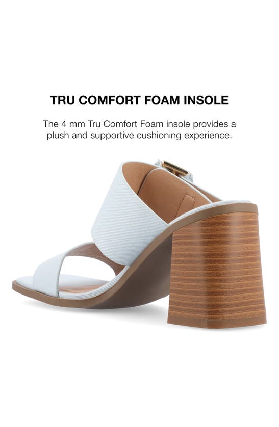 Journee Collection Block Heel Sandal In Light Denim