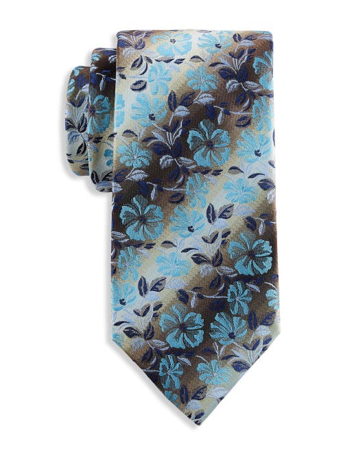 Synrgy by DXL Modern Floral Tie in Aqua at Nordstrom
