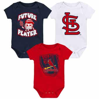St. Louis Cardinals Toddler Allover Print Raglan Full-Zip Sleeper - Red
