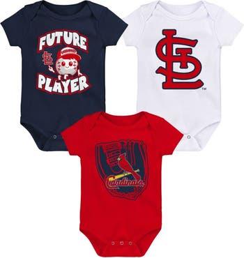 Outerstuff Newborn & Infant Navy/Red/White St. Louis Cardinals Minor League  Player Three-Pack Bodysuit Set