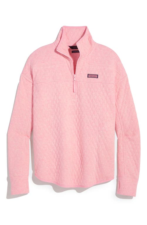 Vineyard Vines Dreamcloth® Quilted Shep Half Zip Pullover In Palm Beach Heather