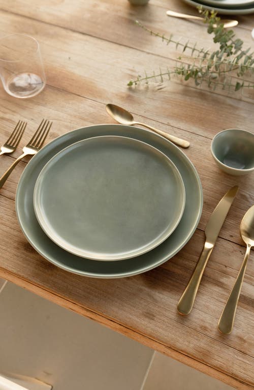 Shop Fable The Set Of 4 Salad Plates In Beachgrass Green