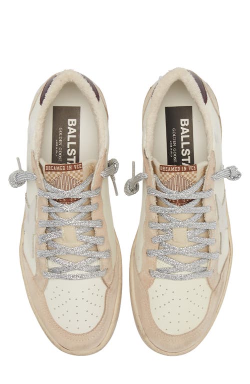 Shop Golden Goose Ball Star Low Top Sneaker In White/beige