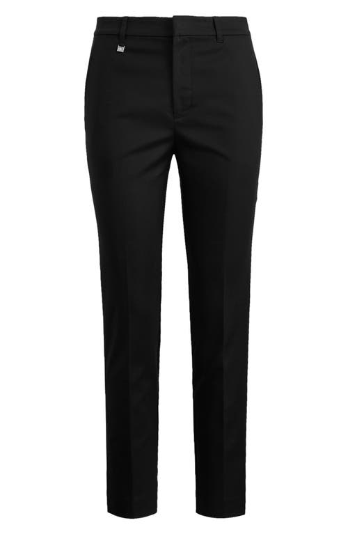 Shop Lauren Ralph Lauren Double Faced Stretch Cotton Pants In Polo Black