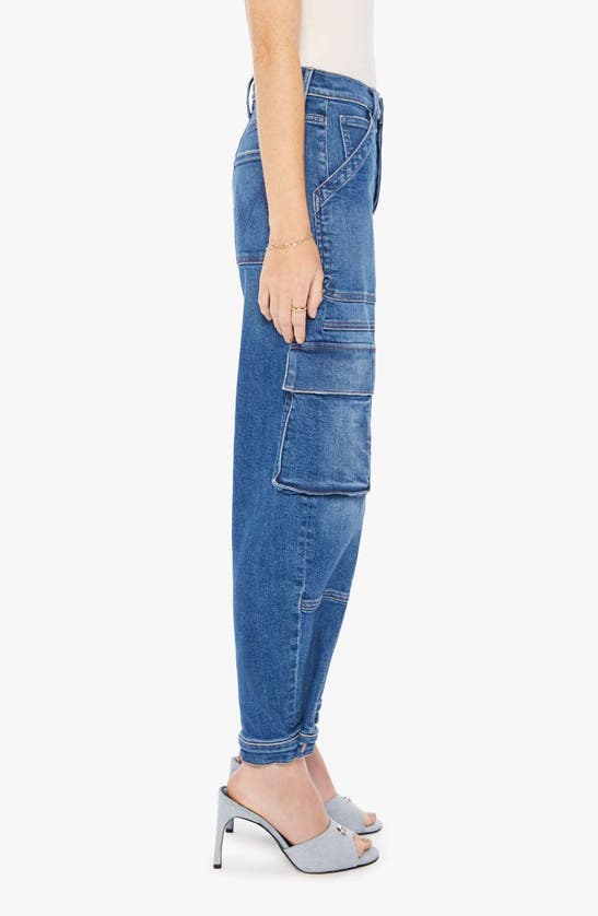 Shop Mother The Curbside Barrel Cargo Pants In Opposites Attract