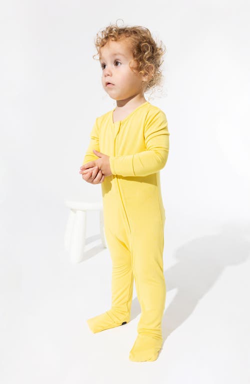 Shop Bellabu Bear Convertible Fitted One-piece Pajamas In Yellow