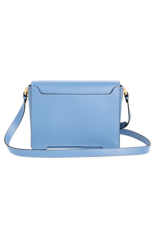 Shop Marni Medium Trunkaroo Leather Shoulder Bag In Sky/blue