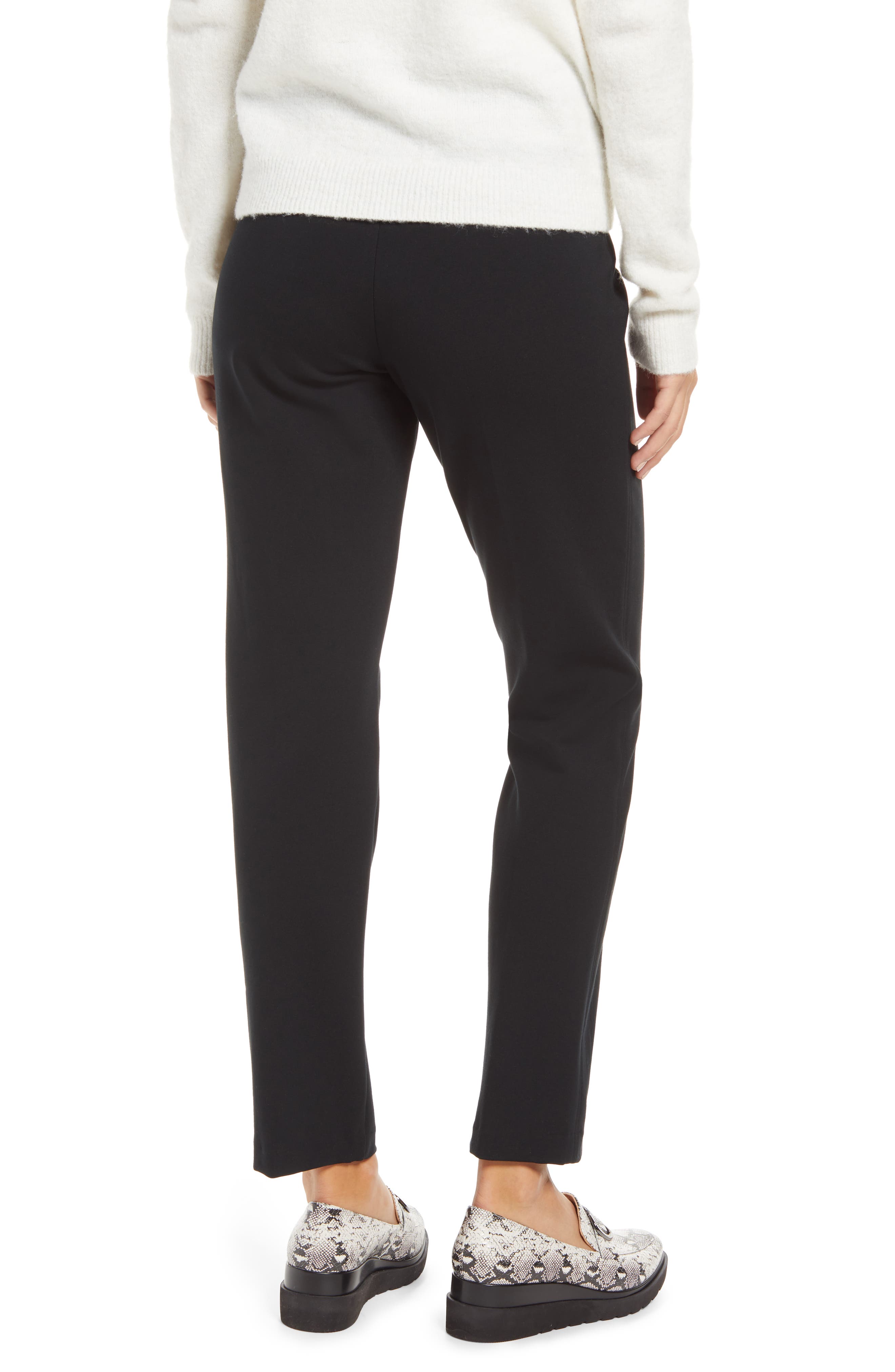 High Waist Straight Leg Ponte Pants 