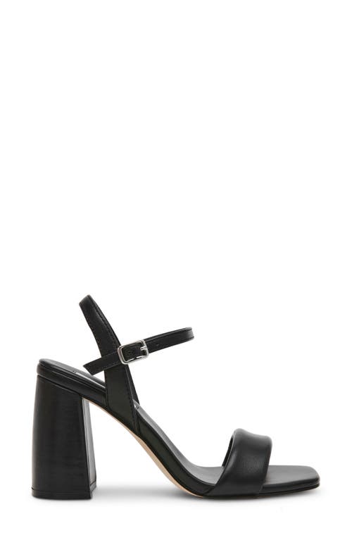 Shop Steve Madden Mareena Ankle Strap Sandal In Black Leather