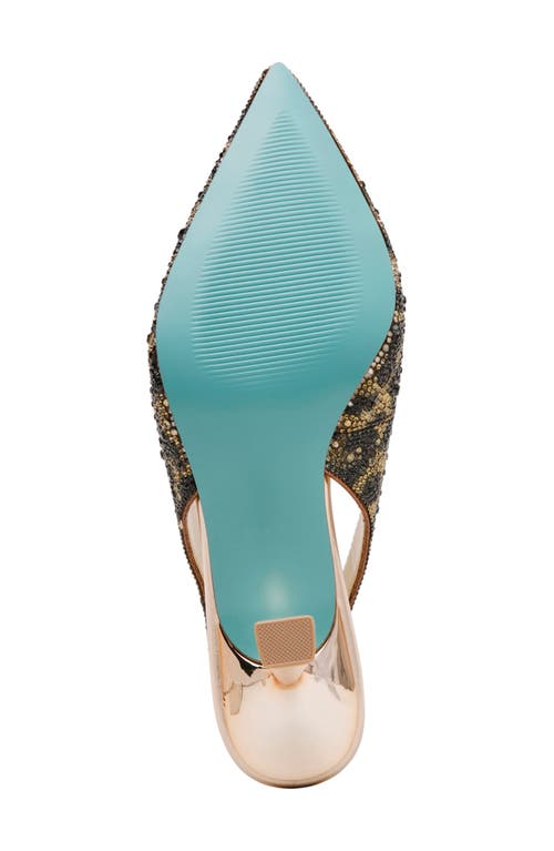 Shop Betsey Johnson Clark Slingback Pointed Toe Pump In Leopard