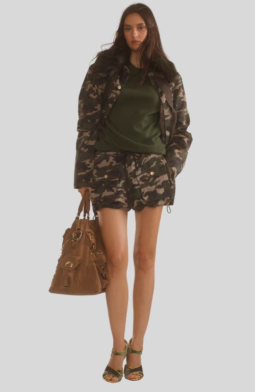 Cynthia Rowley Camo Cargo Bloomers In Green Camo