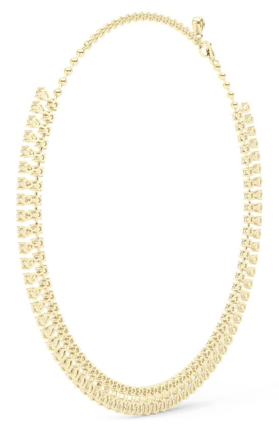 Hautecarat Lab Created Diamond Frontal Necklace In 18k Yellow Gold