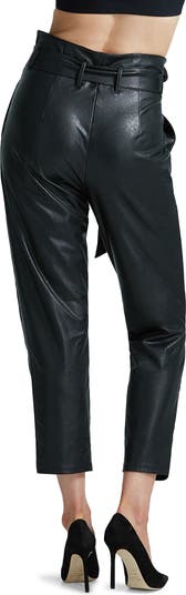 Commando Paperbag Waist Faux Leather Crop Pants